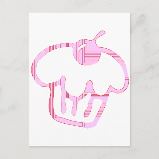Pink Cupcake Postkarte (Vorderseite)