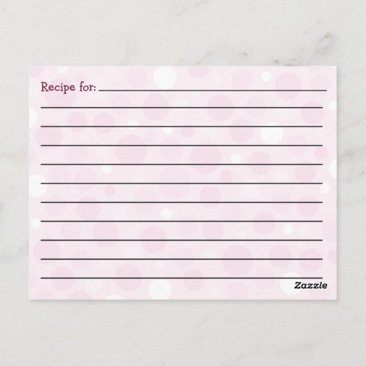 Pink Cupcake Rezept Postkarte (Rückseite)