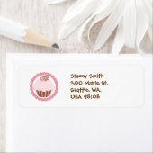 Pink Cupcake Rücksendeadresse (Insitu)