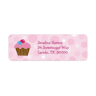 Pink Cupcake Rücksendeadresse