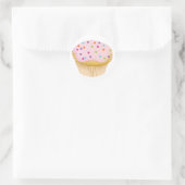 Pink Cupcake Runder Aufkleber (Tasche)