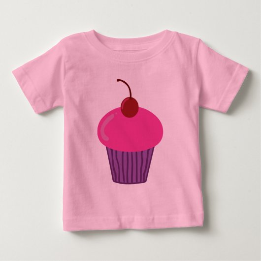 Pink Cupcake Säugling T - Shirt (Vorderseite)