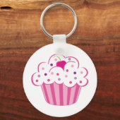 Pink Cupcake Schlüsselanhänger (Vorderseite)