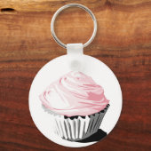 Pink Cupcake Schlüsselanhänger (Vorderseite)