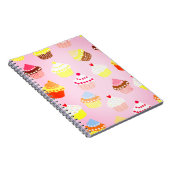 Pink Cupcake Spiral Foto Notebook Notizblock (Rechte Seite)