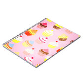 Pink Cupcake Spiral Foto Notebook Notizblock (Linke Seite)