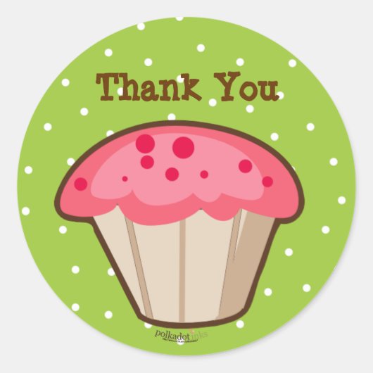 Pink Cupcake Stickers (Vorderseite)