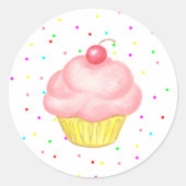 Pink Cupcake Stickers (Vorderseite)