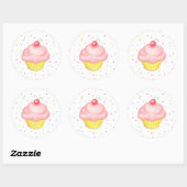 Pink Cupcake Stickers (Blatt)
