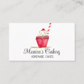 Pink Cupcake Sweet Cakes Bakes hausgemachte Bäcker Visitenkarte (Vorderseite)