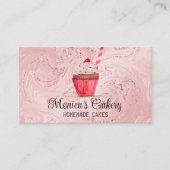 Pink Cupcake Sweet Cakes Bakes hausgemachte Bäcker Visitenkarte (Vorderseite)