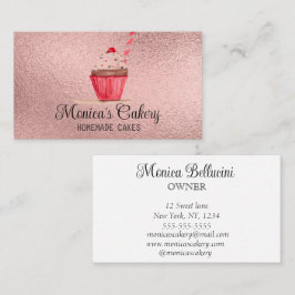 Pink Cupcake Sweet Cakes Bakes Homemade Bäckerei B Visitenkarte