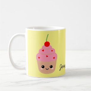 Pink Cupcake Tasse, Niedlicher Personalisierter Cu Kaffeetasse