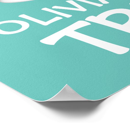 Pink Cupcake Tower Sweet Leckereien Unterschreiben Poster (Ecke)