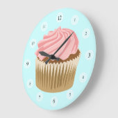 Pink Cupcake Uhr (Winkel)
