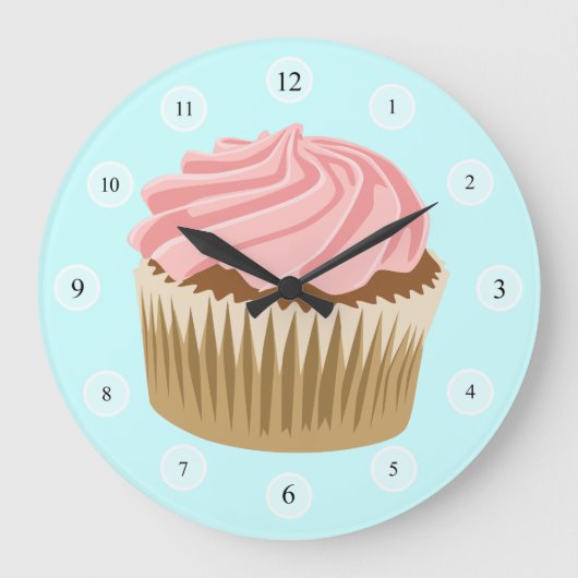Pink Cupcake Uhr (Vorderseite)