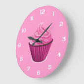 Pink Cupcake Uhr (Winkel)