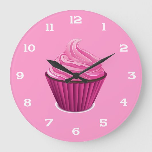 Pink Cupcake Uhr (Vorderseite)