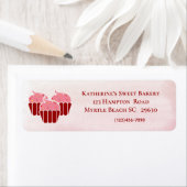 Pink Cupcakes Bäckerei Rücksendeadresse Telefonnum (Insitu)