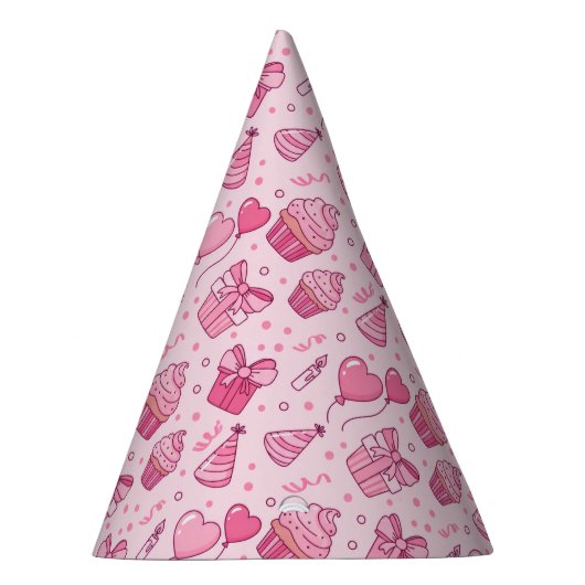 Pink Cupcakes Birthday Hat Partyhütchen (Rechts)