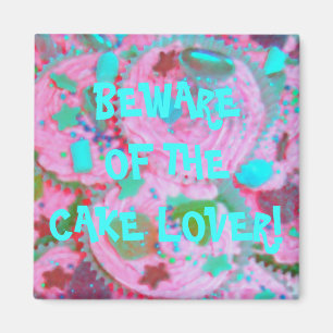 Pink Cupcakes "cake lover" Kühlschrankmagnet