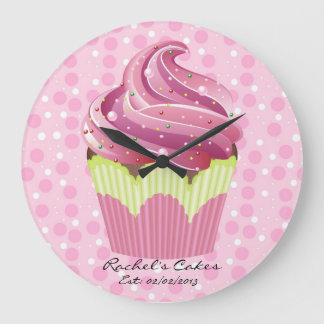 Pink Cupcakes Geschmackvolle Süßigkeiten Uhr