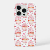 Pink Cupcakes & Hearts iPhone Case Cute Sweet Hülle (Rückseite)