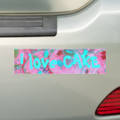 Pink Cupcakes "I Liebe cake" Autoaufkleber (Auf Auto)