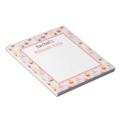 Pink Cupcakes Mitzvah Note Girls Notepad Notizblock (angewinkelt)