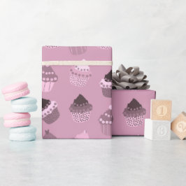 Pink cupcakes Packpapier