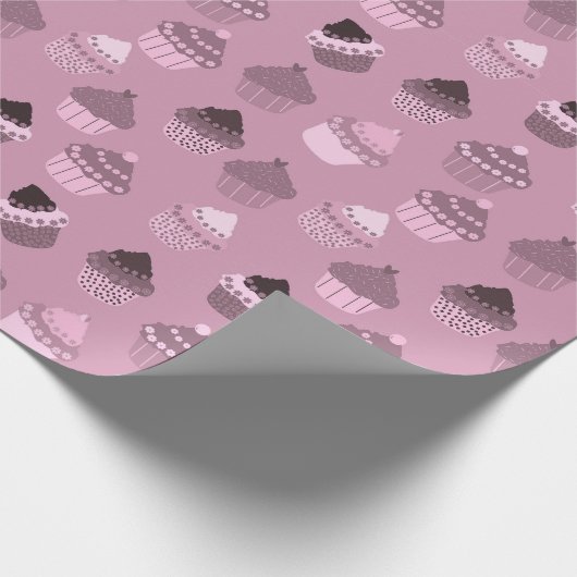 Pink cupcakes Packpapier (Ecke)