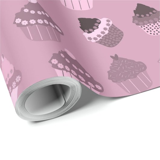 Pink cupcakes Packpapier (Rolleneckpunkt)