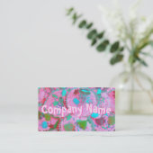 Pink Cupcakes Vordertext Visitenkarte Rosa (Stehend Vorderseite)