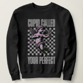 Pink Cupid ist mein Valentine Sweatshirt (Design vorne)