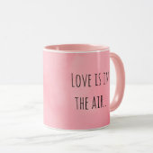 Pink Cupid Tennisspieler und Racket mit Text Tasse (VorderseiteRechts)