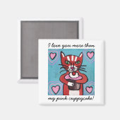 Pink Cuppycake Magnet (Vorderseite/Rückseite)