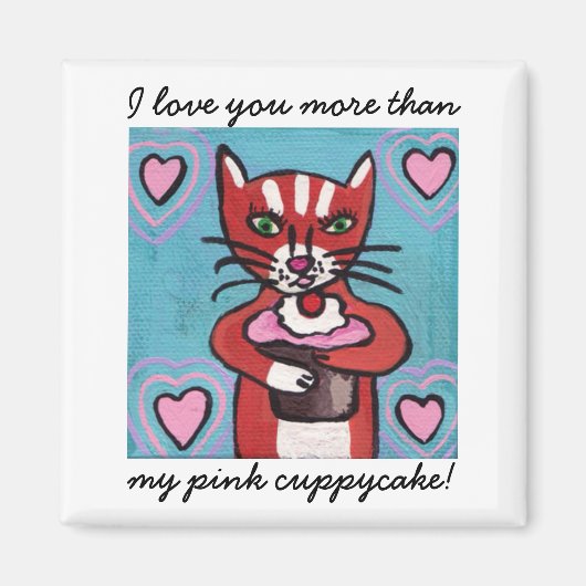 Pink Cuppycake Magnet (Vorne)