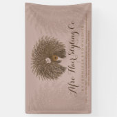 Pink Curl Afro Hair Stylist Banner (Vertikal)