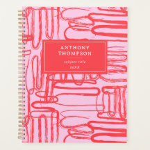 Pink Curve Wavy Squiggle Abstract Modern