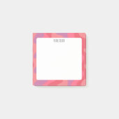 Pink Curves CUSTOM Chic Monogram Personalisiert Post-it Klebezettel (Vorderseite)