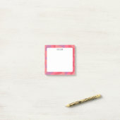 Pink Curves CUSTOM Chic Monogram Personalisiert Post-it Klebezettel (Auf Schreibtisch)