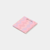 Pink Curves CUSTOM Chic Monogram Personalisiert Post-it Klebezettel (angewinkelt)