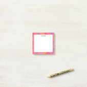 Pink Curves CUSTOM Chic Monogram Personalisiert Post-it Klebezettel (Auf Schreibtisch)