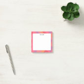 Pink Curves CUSTOM Chic Monogram Personalisiert Post-it Klebezettel (Büro)
