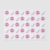 Pink Custom 40. Happy Birthday Seidenpapier (Vorderseite)