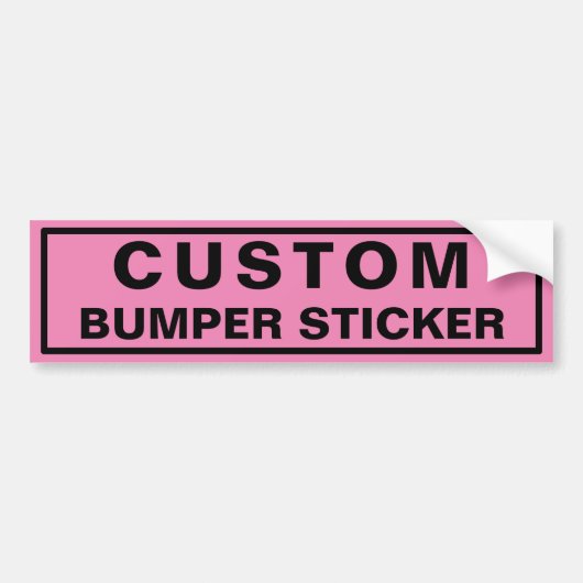 Pink Custom Autoaufkleber (Vorne)