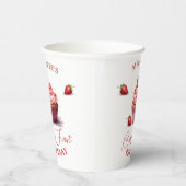 Pink Custom Berry First Birthday Party Pappbecher (Rechts)