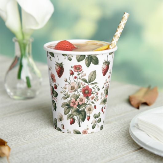 Pink Custom Berry Sweet Strawberry Pappbecher (In Situ)