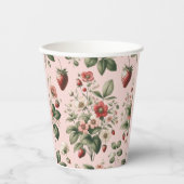 Pink Custom Berry Sweet Strawberry Pappbecher (Vorderseite)