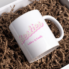 Pink Custom Best Friend Bestie Kaffeetasse